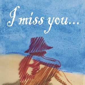 Missing You Tarjeta de felicitación con sobre