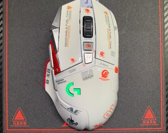 Custom Logitech G502 – RX-0 Unicorn Gundam White Armor Red Psycho Frame Edition