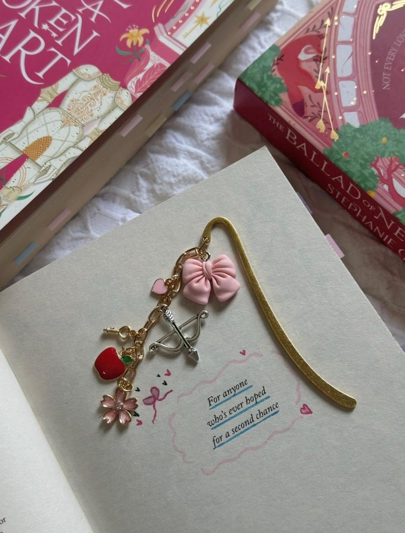 Charmed bookmarks | Once Upon a Broken Heart | Stephanie Garber | Evangeline Fox | Fantasy books | book lovers | book gifts image 2