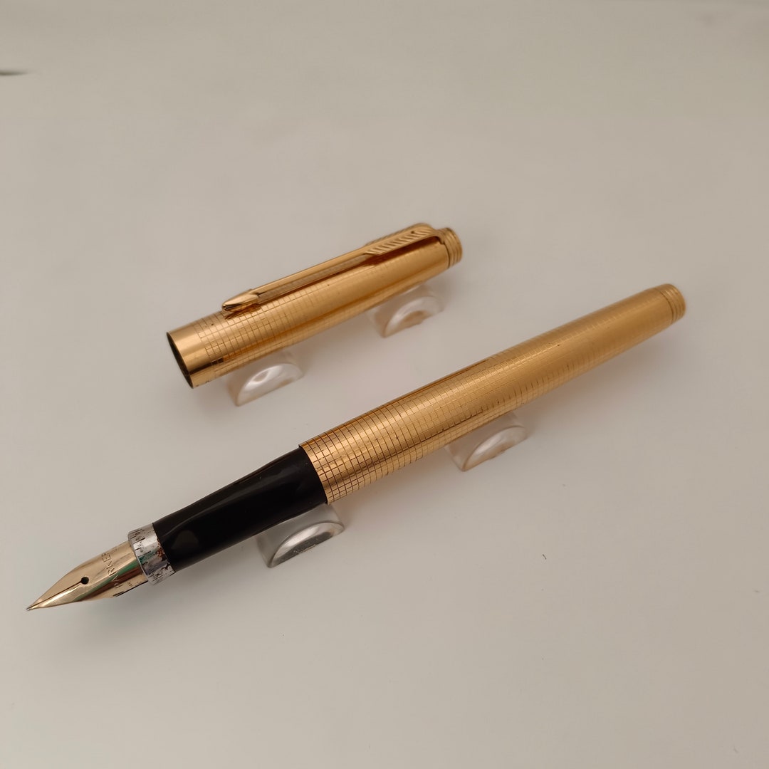 Vintage Parker 75 Gold Plated Insignia 14kt Gold Nib Fountain Pen - Etsy UK