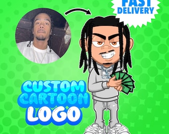 Cartoon Logo, Custom Logo Design, Twitch Logo, Business Logo Maker, Youtube Logo, Hand Drawn Portrait Logo