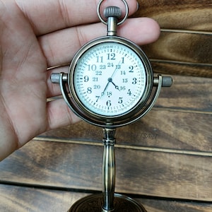 Brass Table Clock, Personalized Brass Office Clock, Engraved Brass Table Clock, Brass Table Watch Best For Anniversary, Birthday, Gift