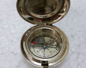Personalized Brass Compass, Engraved Pocket Compass, Graduation Gift