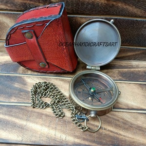 Personalized Compass, Engraved Brass Quote Compass, Anniversary Gifts For Men Fathers Day Gift Baptism, Birthday,  Wedding Gift For Him