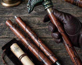 Dragon Head Walking Stick Cane - Wooden Carved Canes For Men And Women Best Fathers day Gift