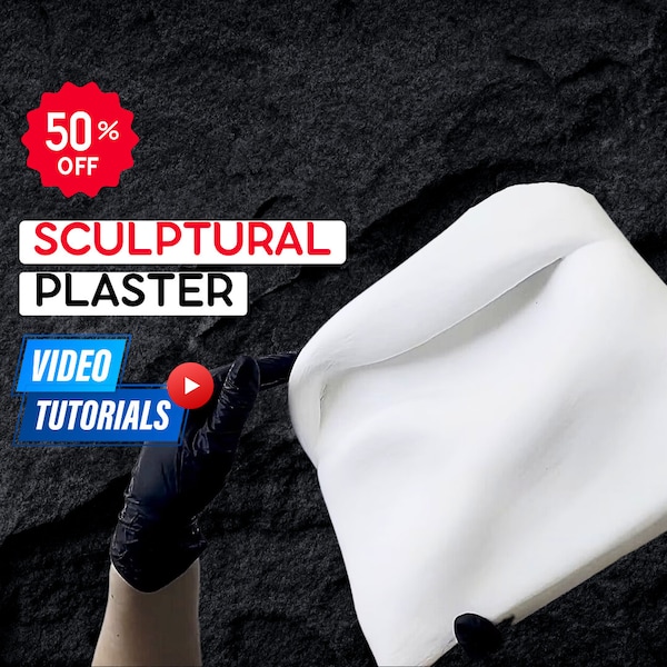 Sculptural Plaster Painting Artwork Tutorial - Sculpting Patterns • Plaster Sculpture • DIY Art • Artwork pattern • Digital download