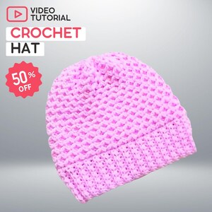 Crochet Honeycomb Beanie Tutorial - Creative Video Class for Stylish Handcrafted Headwear Fashion