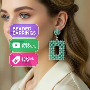 Rectangular Crystal Earrings Masterclass. Ultimate DIY Tutorial for Crafting Bold, Contemporary Jewelry Designs