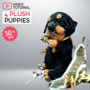 Plush Puppies Sewing Pattern: Realistic Dog Toy (PDF + Video Tutorial)