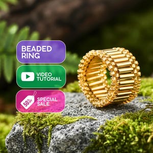 Glass & Seed Bead Ring Masterclass. Ultimate DIY Video Tutorial for Crafting Sophisticated Handmade Jewelry