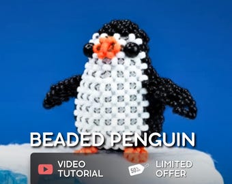 Beaded Penguin: Seed Bead Pattern Video Tutorial (Digital Download)