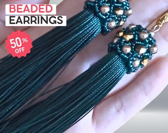 DIY Tassel Braided Earrings Tutorial. Comprehensive Video Masterclass for Trendy, Handcrafted Bead Jewelry