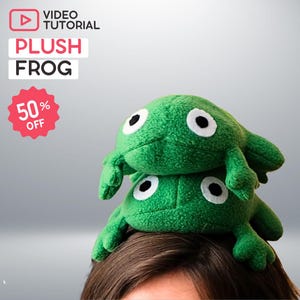 TikTok Frog — PDF Video Tutorial Guide for Creating a Frog Plush Toy • Sewing Pattern • Stuffed Animal • Instant Download • Tilda Frog Doll