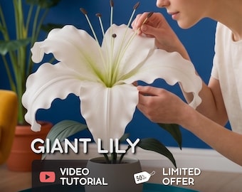 Big EVA Foam Lily – Tutorial – Video Tutorial – Standing Prop – Giant Flower