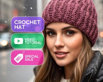 かぎ針編みビーニーのビデオチュートリアル：初心者向けステップバイステップガイド