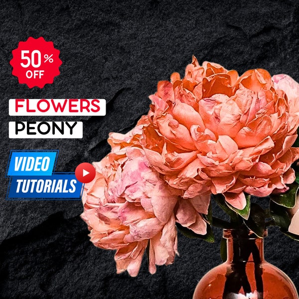 Tutoriel de fabrication de fleurs | PIVOINE — Modèles de fleurs et tutoriel vidéo • Fleurs DIY • Fleurs faites à la main • Fleur artificielle • Fleur en papier