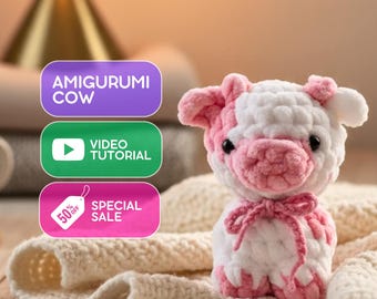 Amigurumi Crochet Cow Video Tutorial: Beginner-Friendly DIY Plush