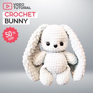 Bunny Crochet toy Pattern video tutorial — Crochet animal toy • Hand-knitted doll • knitting pattern • amigurumi • diy plush • stuffed toy