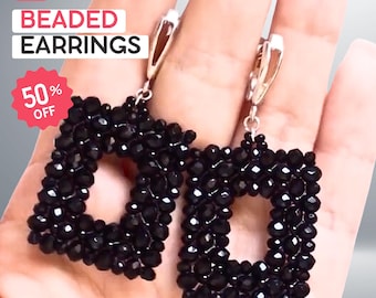 Rectangular Crystal Earrings Masterclass. Ultimate DIY Tutorial for Crafting Bold, Contemporary Jewelry Designs