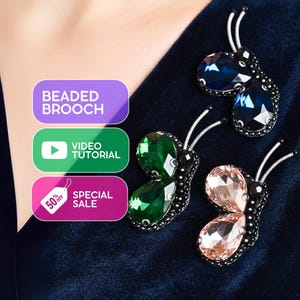 Perlen Schmetterling Brosche Meisterklasse: DIY Schmuck Anleitung (Video)