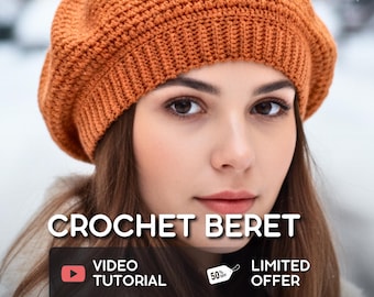 Crochet Beret Video Tutorial: Easy DIY Hat Masterclass (Digital Download)