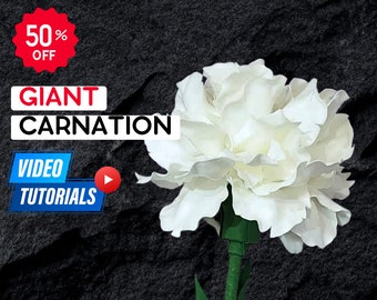 Giant flowers | Carnation — Flowers templates & video tutorial • DIY flowers • handmade flowers • paper flowers • flower svg • giant flower