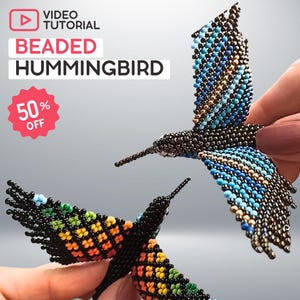 Kolibri Perlen Muster Video-Anleitung - Perlenmuster • Kolibri Perlen • Perlenmuster • Perlenarbeit • Digitaler Download