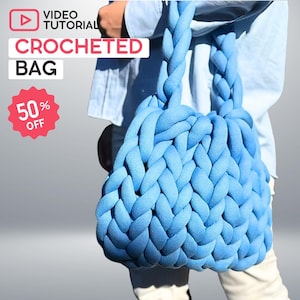 Crocheted Bag Pattern Video Tutorial - Crochet Patterns • Crocheted Bag • Mesh Bag • Fashion Pattern • Digital Download