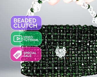 Video tutorial per pochette con perline: elegante motivo con