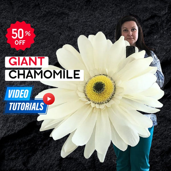 Giant flowers | Chamomile — Flowers templates & video tutorial • DIY flowers • handmade flowers • paper flowers • flower • giant flower