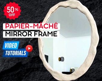 Papier-Mâché Mirror Frame video tutorial - Sculpting Patterns • Papier-Mâché Frame • DIY Sculpture • Artwork pattern • Digital download