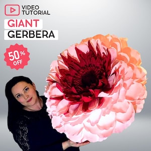 Big Gerbera Flower Tutorial | DIY Step-by-Step Guide and Templates for Large Handmade Floral Props, Party Decor and Exhibition Displays