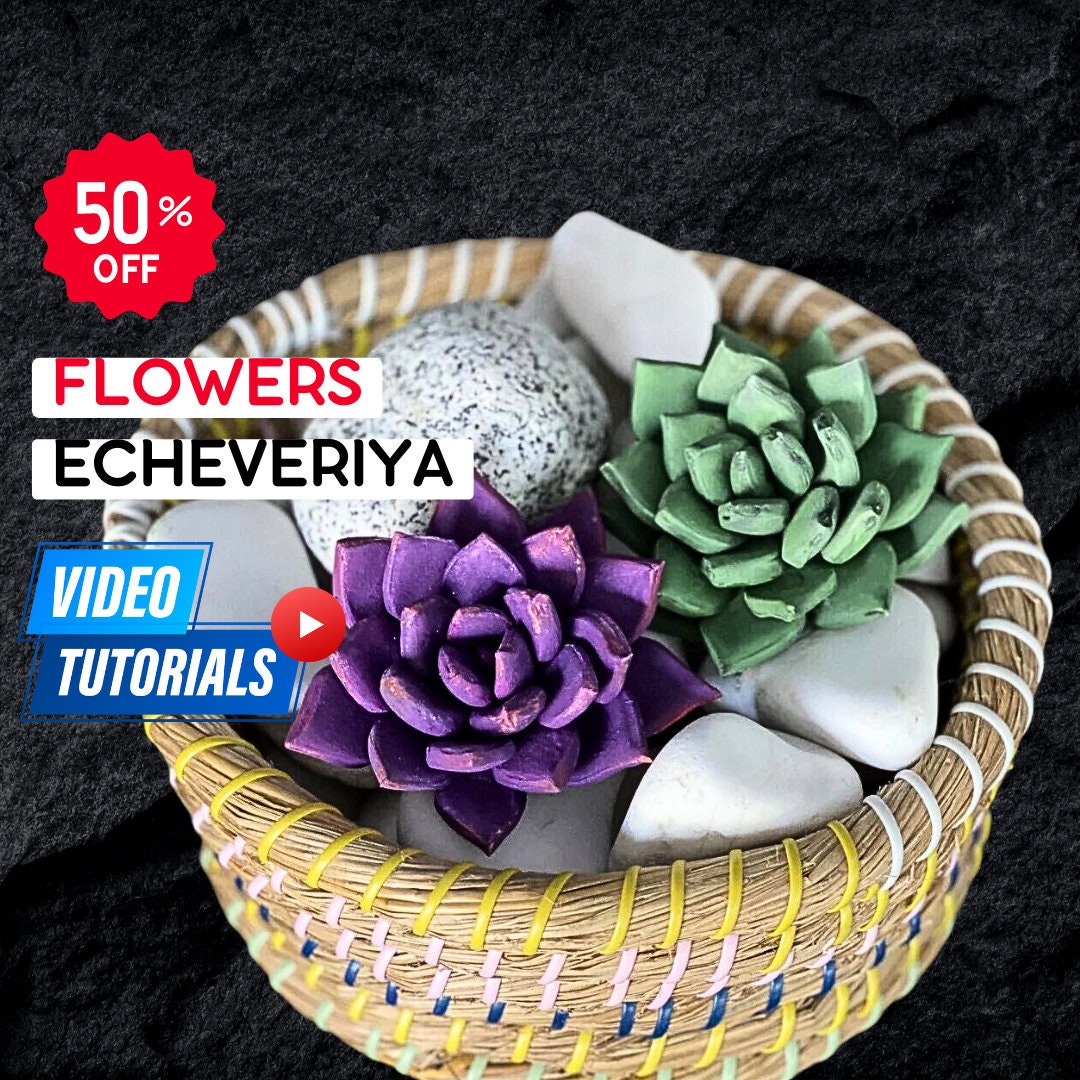 Flowers Making Tutorial ECHEVERIYA Flowers Templates & Video Tutorial ...