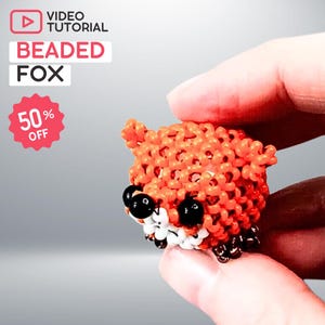 Beaded Fox Video Tutorial: Seed Bead Pattern (Digital Download)