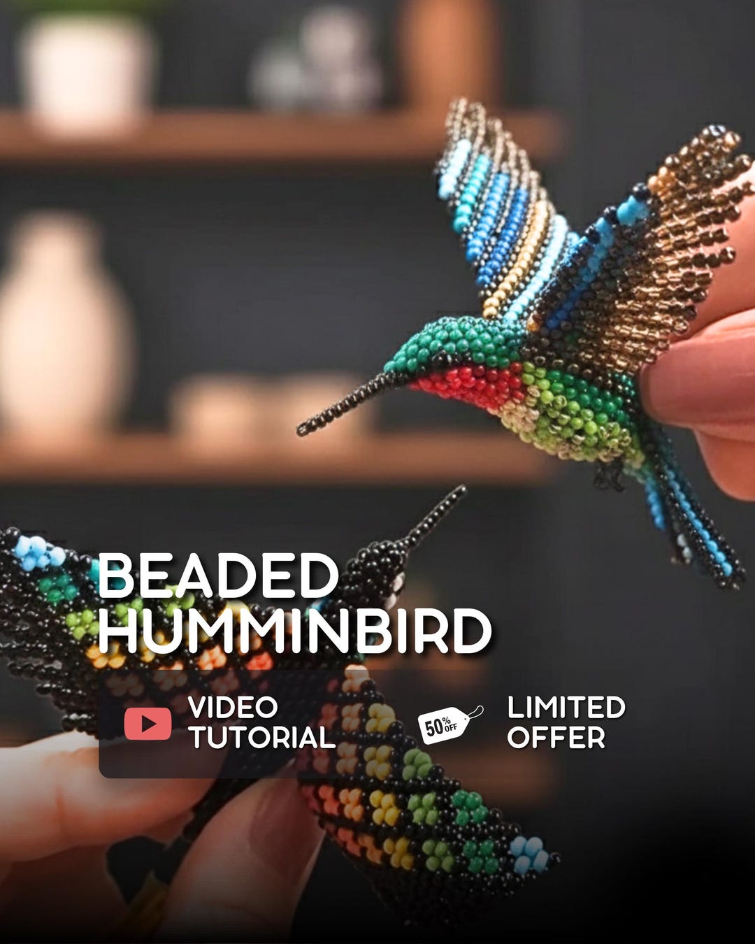 Beaded Hummingbird Video Tutorial - Beaded Hummingbird • Beaded Bird ...