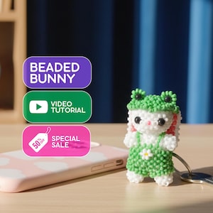 Wzór na króliczka z koralików: samouczek wideo z koralikami (do pobrania w wersji cyfrowej)