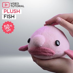 Waterdrop Fish — PDF Video Tutorial Plush Toy • Sewing Pattern • Stuffed Animal • Instant Download • Waterdrop Fish Doll