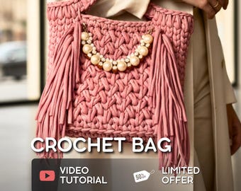 Crochet Fringe Bag Video Tutorial: Beginner-Friendly Yarn Bag DIY