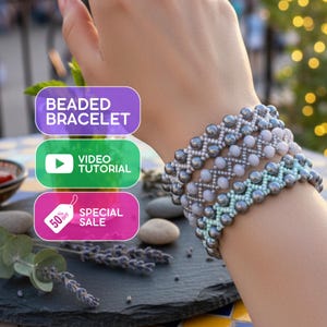 Masterclass 6 mm en Tsjechische kralenarmband DIY. Maak een kleurrijk, trendy accessoire met deskundige, stapsgewijze instructies