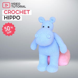 Crochet Hippo Toy Pattern: Amigurumi Plush (Video Tutorial)