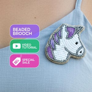 Einhorn Perlen Brosche Meisterklasse: DIY Bastel-Tutorial (Video)