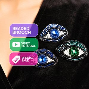 Perlen Augen Brosche Meisterklasse: DIY Schmuck Anleitung (Video)