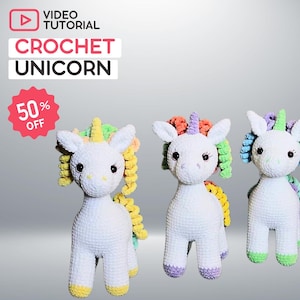 Crochet Unicorn Toy Pattern: Amigurumi Plush DIY (Video Tutorial)