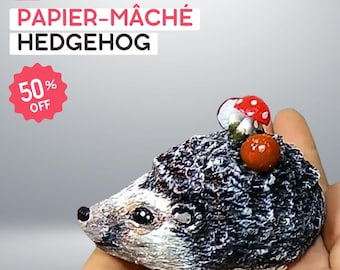 Papier-Mâché Hedgehog video tutorial - Sculpting Patterns • Papier-Mâché Hedgehog • DIY Sculpture • Artwork pattern • Digital download