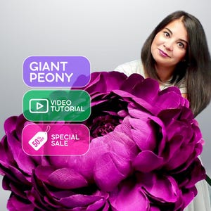 Giant Crepe Paper Peony Template: DIY Floral Decor (Video Tutorial)
