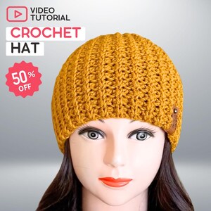 Bright Crochet Beanie Tutorial. Step-by-Step Video Guide to Create a Cozy Hat Perfect for Any Occasion and Skill Level