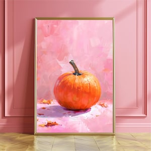 Herbst Ernte Kürbis Kunstdruck - Lebendige Herbst Dekoration, Herbst Küche Dopamin Poster