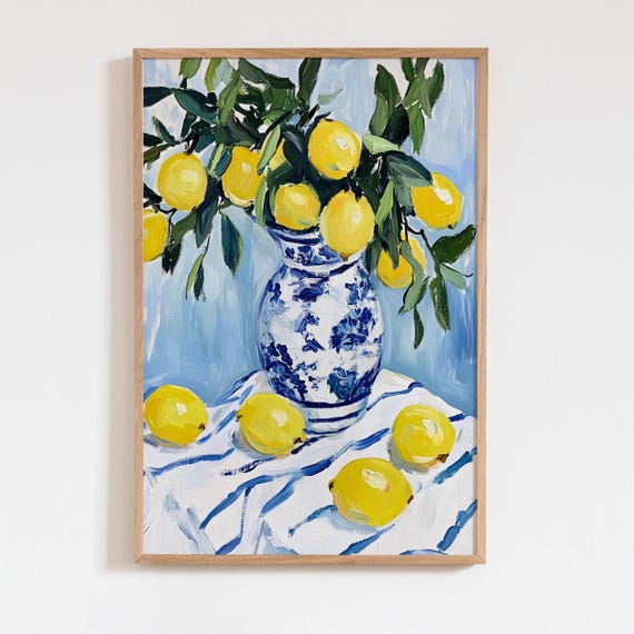 レモン 絵画 絵画 レモンの装い パステル画