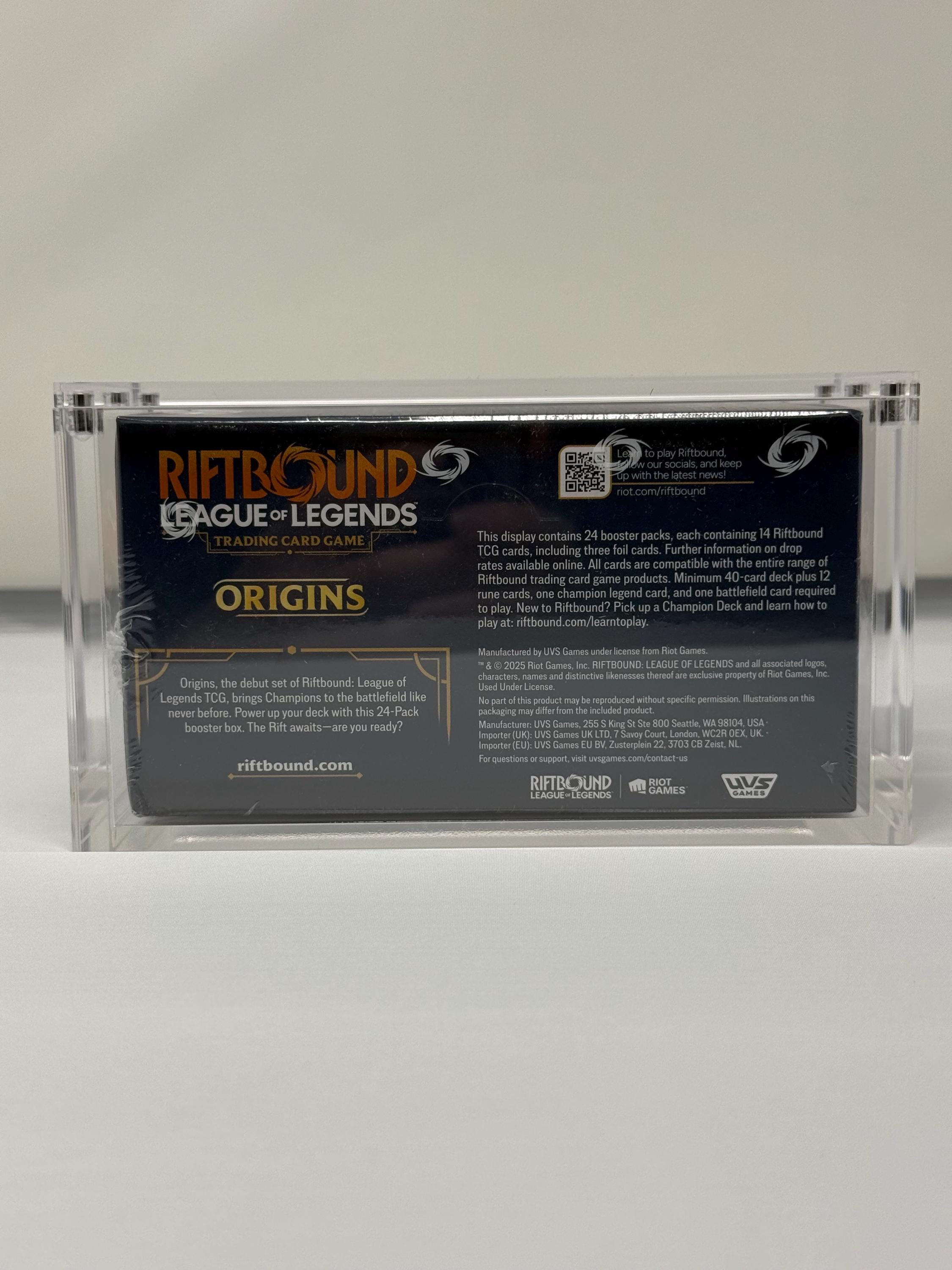 riftbound booster box case English Boxes  Zippy's Card Corner Riftbound Booster Box Acrylic Case