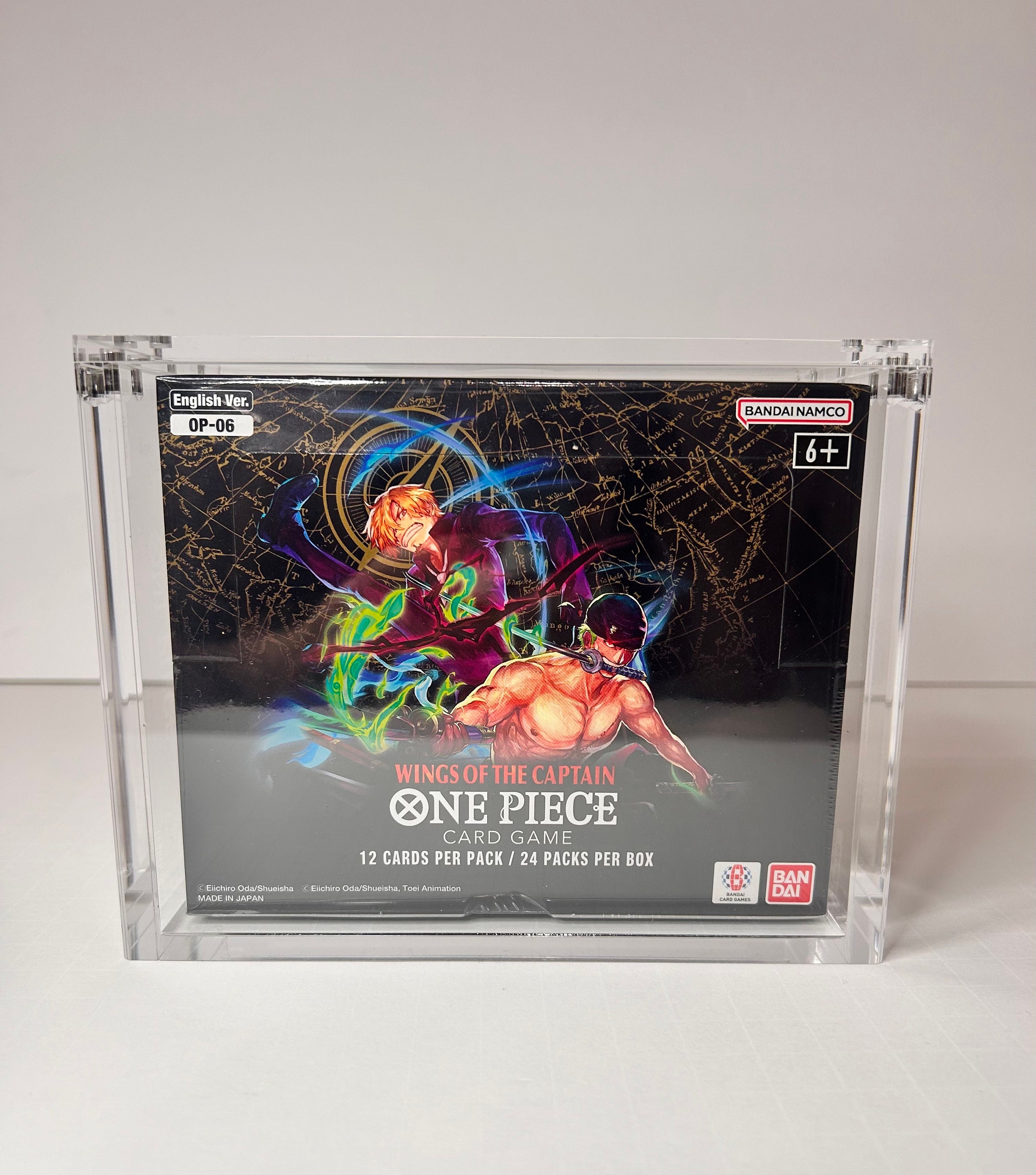 One Piece Booster Box Acrylic Case 8mm Thickness With N52 Magnetic